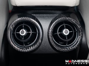 Alfa Romeo Giulia Interior Rear Air Vent Trim - Carbon Fiber - Feroce Carbon Alfa Romeo Giulia Interior Rear Air Vent Trim - Carbon Fiber - Feroce Carbon